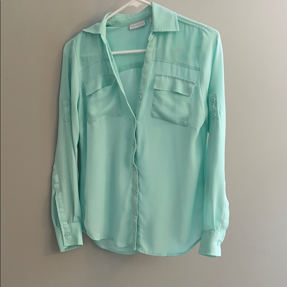 New York and company sheer blouse